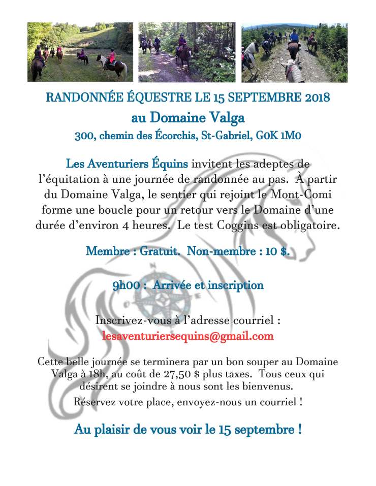 Randonnée Valga 15 sept